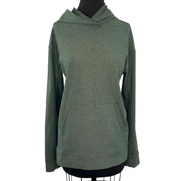 Outdoor Voices CloudKnit Green Hoodie Stretch Drop Shoulder Size Small S NWOT - Picture 1 of 6